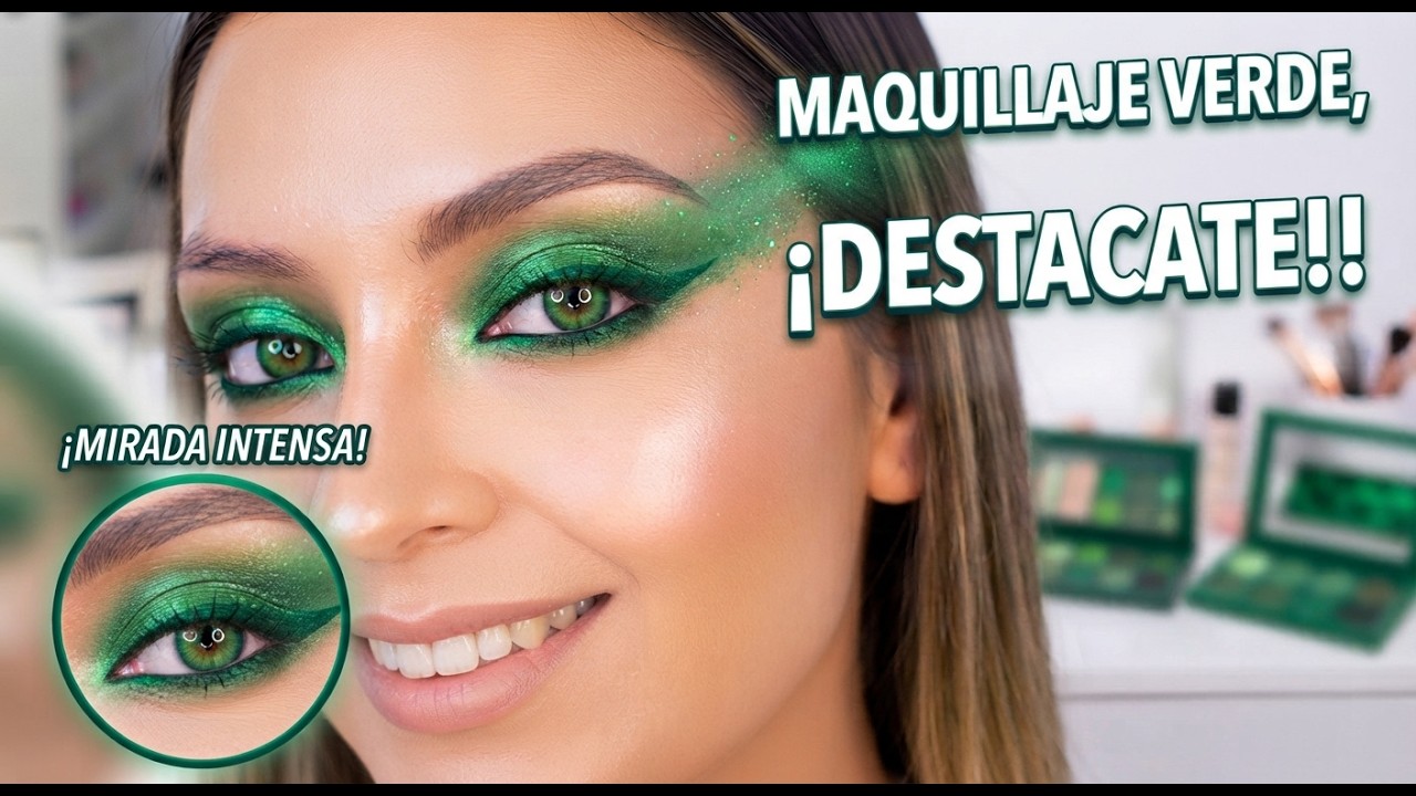 Cómo hacer un maquillaje verde hermoso #maquillajeverde #tutorialdemaquillaje #theartmakeup 
