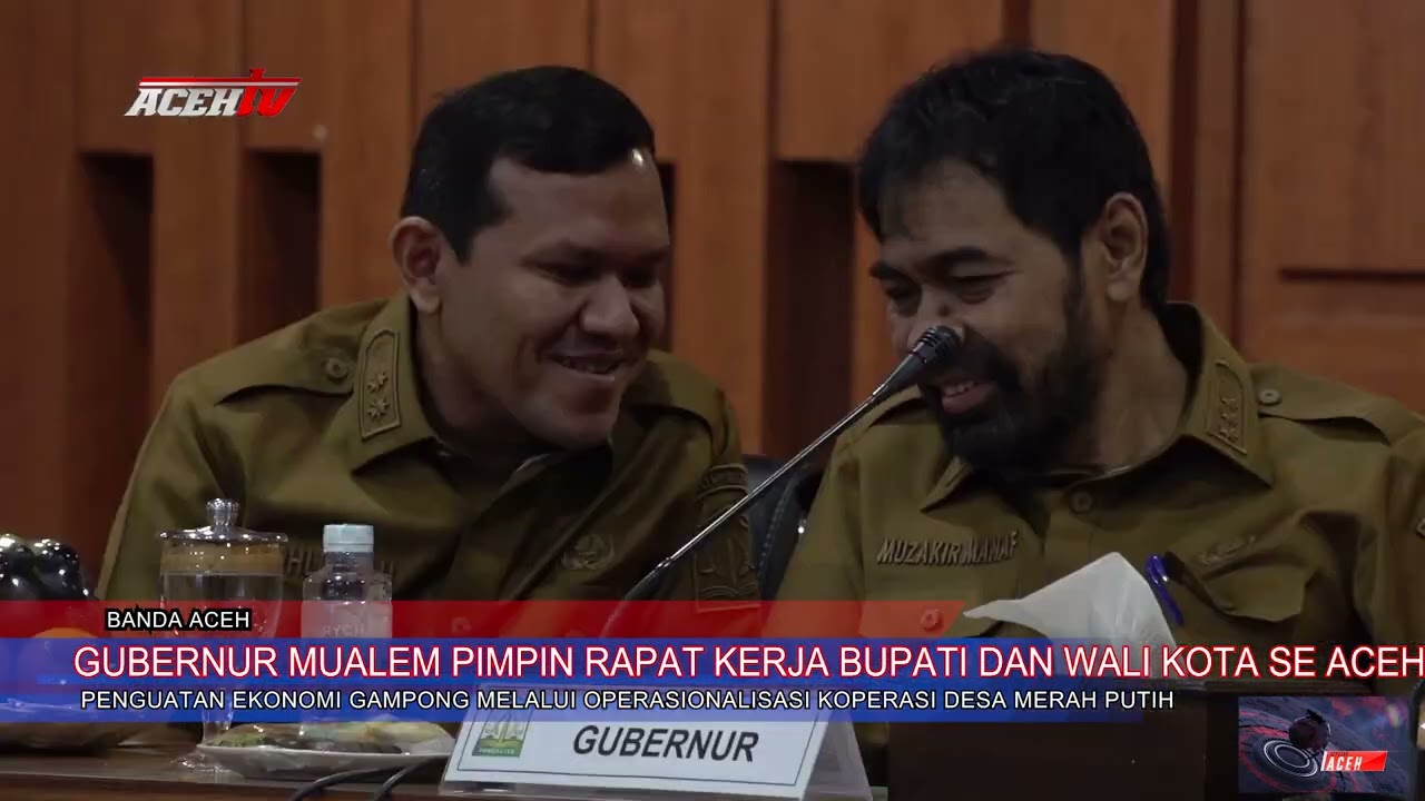 GUBERNUR MUALEM PIMPIN RAPAT KERJA BUPATI DAN WALI KOTA SE ACEH 2025