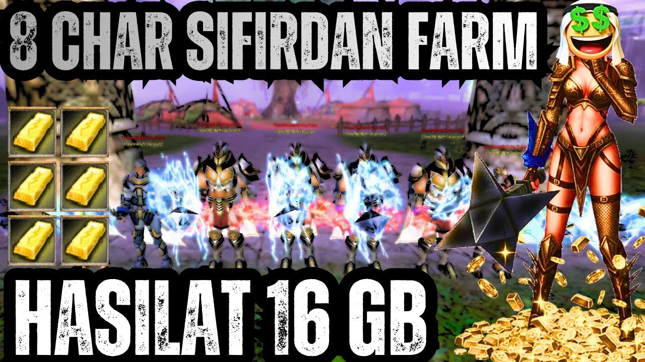 8 PC KNİGHT ONLİNE SIFIRDAN ZERO MELE FARM SERİSİ 10.BÖLÜM  FARMDAN 16GB KASTIK!