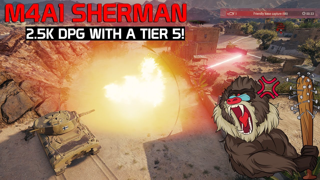Tier VII DPG in an Tier V? Sherman M4A1 in action! | World of Tanks