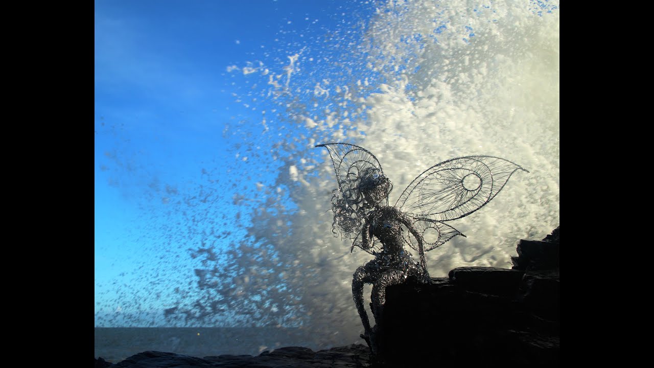 Garden Sculpture making a wire fairy by Emma Jane Rushworth
