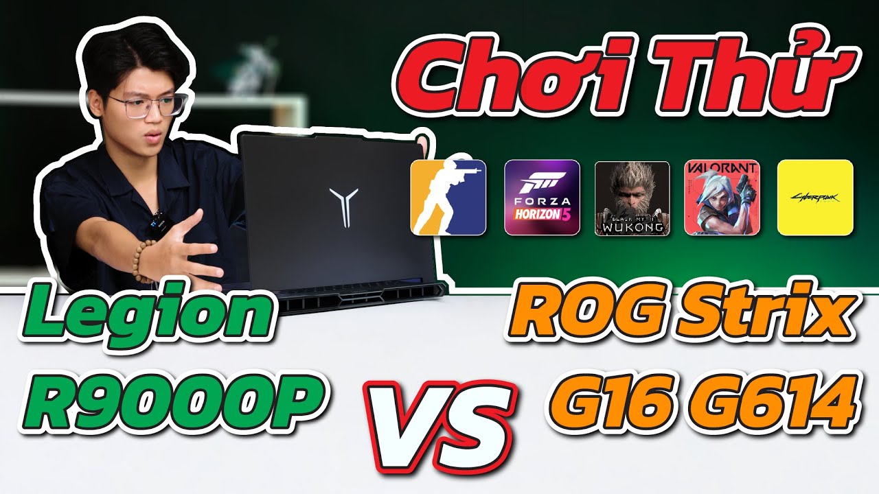 Lựa chọn cực kỳ khó khăn? CHƠI THỬ Legion R9000P 2025 VS ROG Strix G16 G614 | TGS365