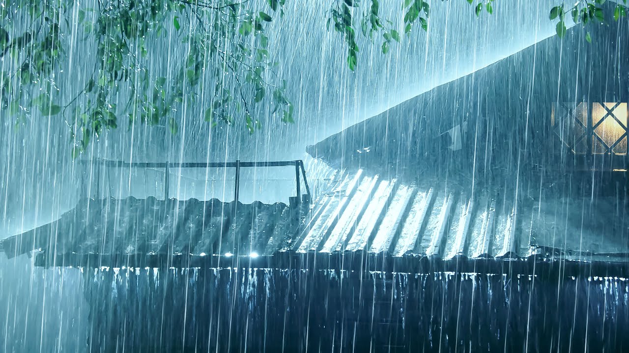 Eliminate Stress for Instant Deep Sleep in 3 Minutes | Heavy Rain & Gentle Thunder All Night