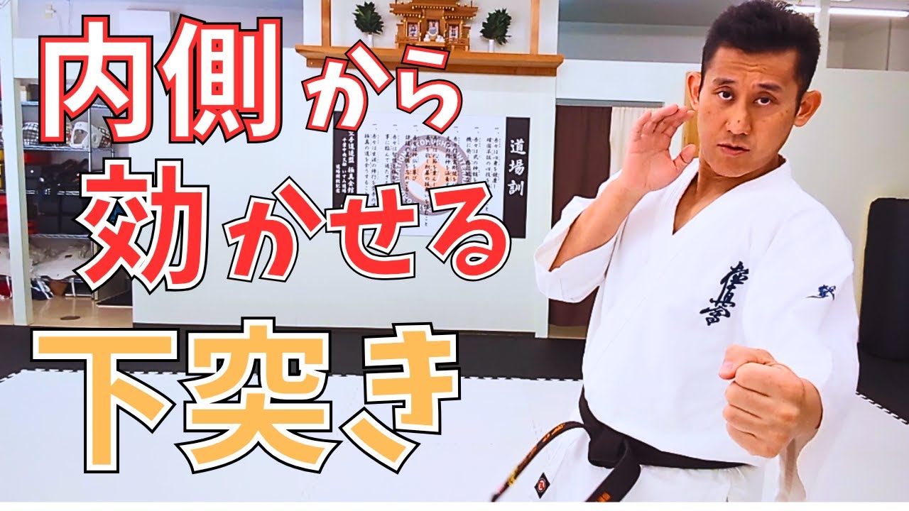 内側から中心に合わせて効かせる下突き｜極真空手いすみ道場