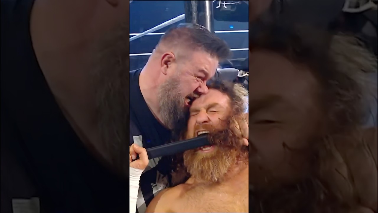 Kevin Owens takes a bite out of Sami Zayn