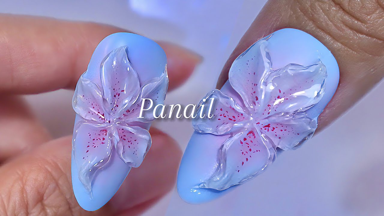 เล็บดอกไม้ | ปั้นนูนเล็บดอกไม้3D | ดอกไม้3Dปั้นนูน | 3D Nail Flowers