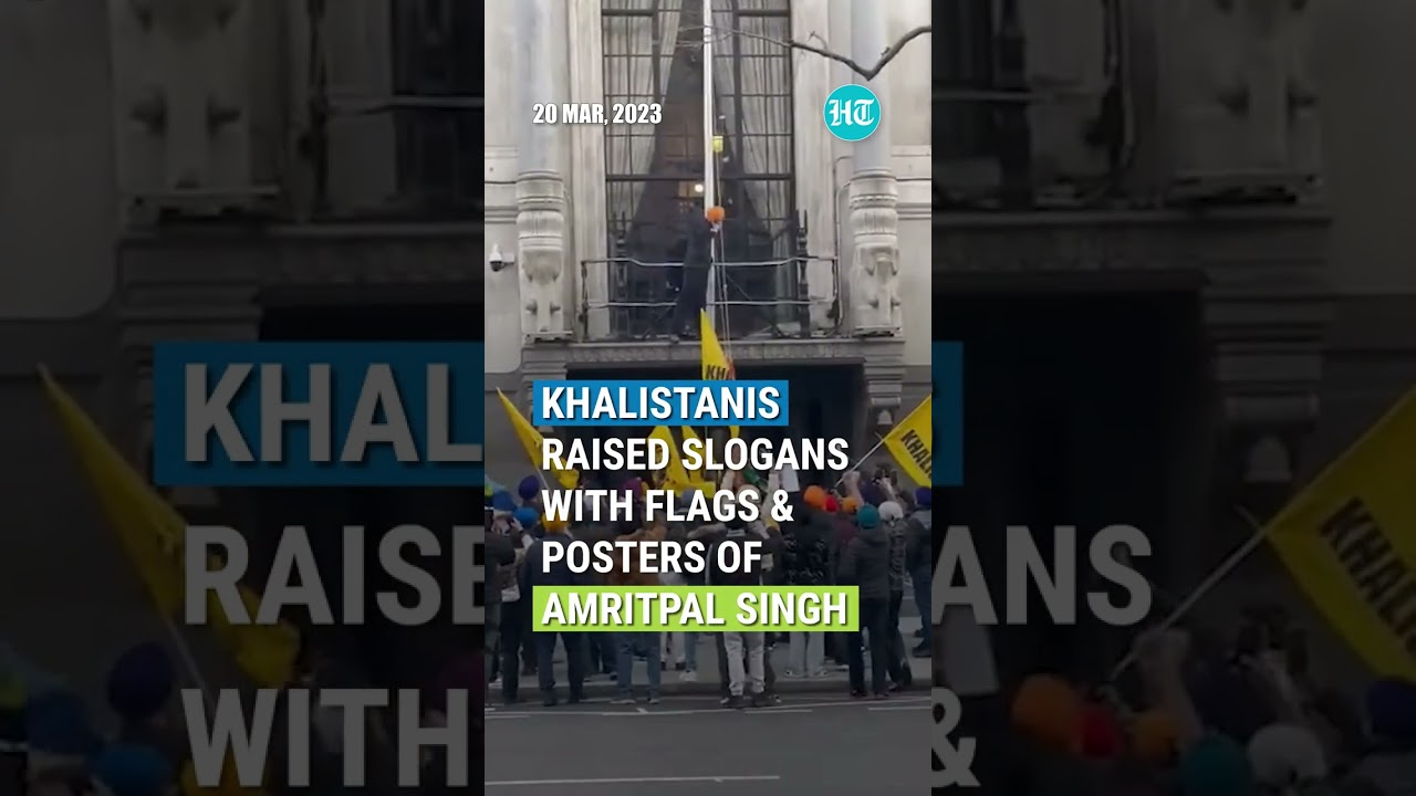 Khalistanis Pull Down Tricolour Outside Indian High Commission In UK