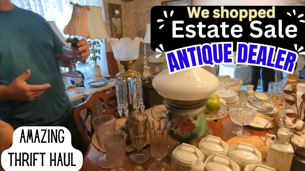 Thrift with Me * Antique Dealer - Estate Sale - Amazing Thrift Haul *