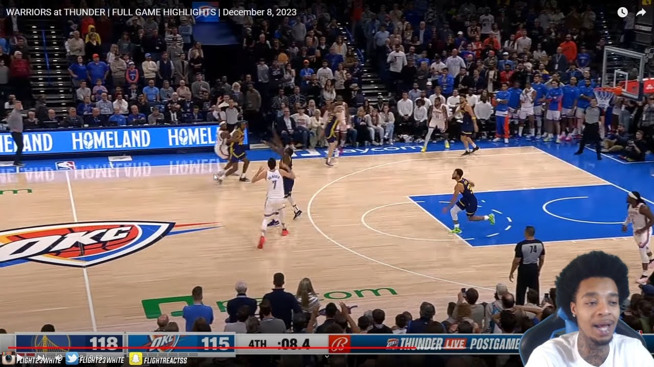 FlightReacts To WARRIORS at THUNDER | FULL GAME HIGHLIGHTS | December 8, 2023!