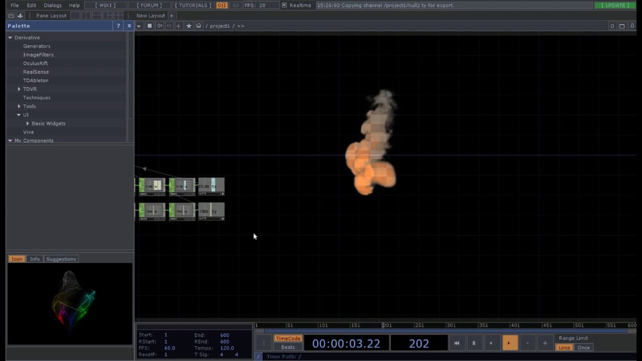 Touchdesigner - Tutorial - Flow Emitter - ITA - Controllo del fumo via mouse