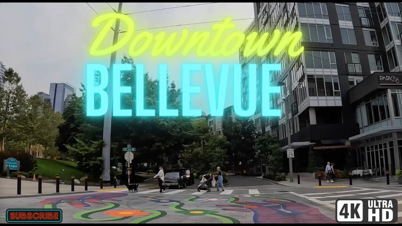 SIGHTS AND SOUNDS - DOWNTOWN BELLEVUE WASHINGTON DRIVE - 4K