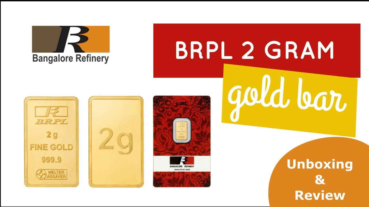 Unboxing and Review of Bangalore Refinery (BRPL) 2 Gram Gold Bar from Ajio.com