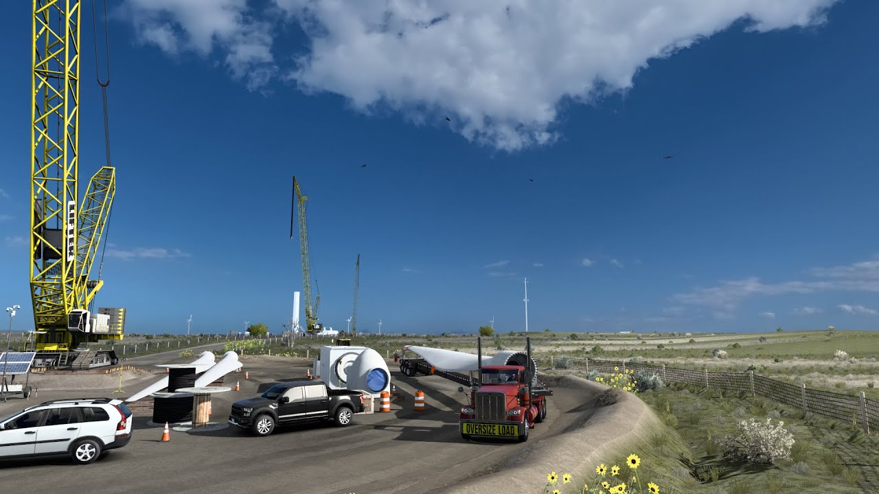 Huge Wind Turbine Blade! | American Truck Sim | Peterbuilt 389