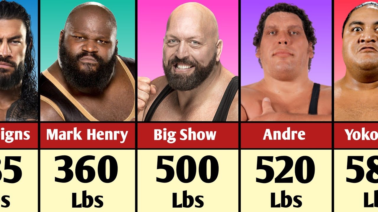 WWE Wrestlers Weight Comparison |