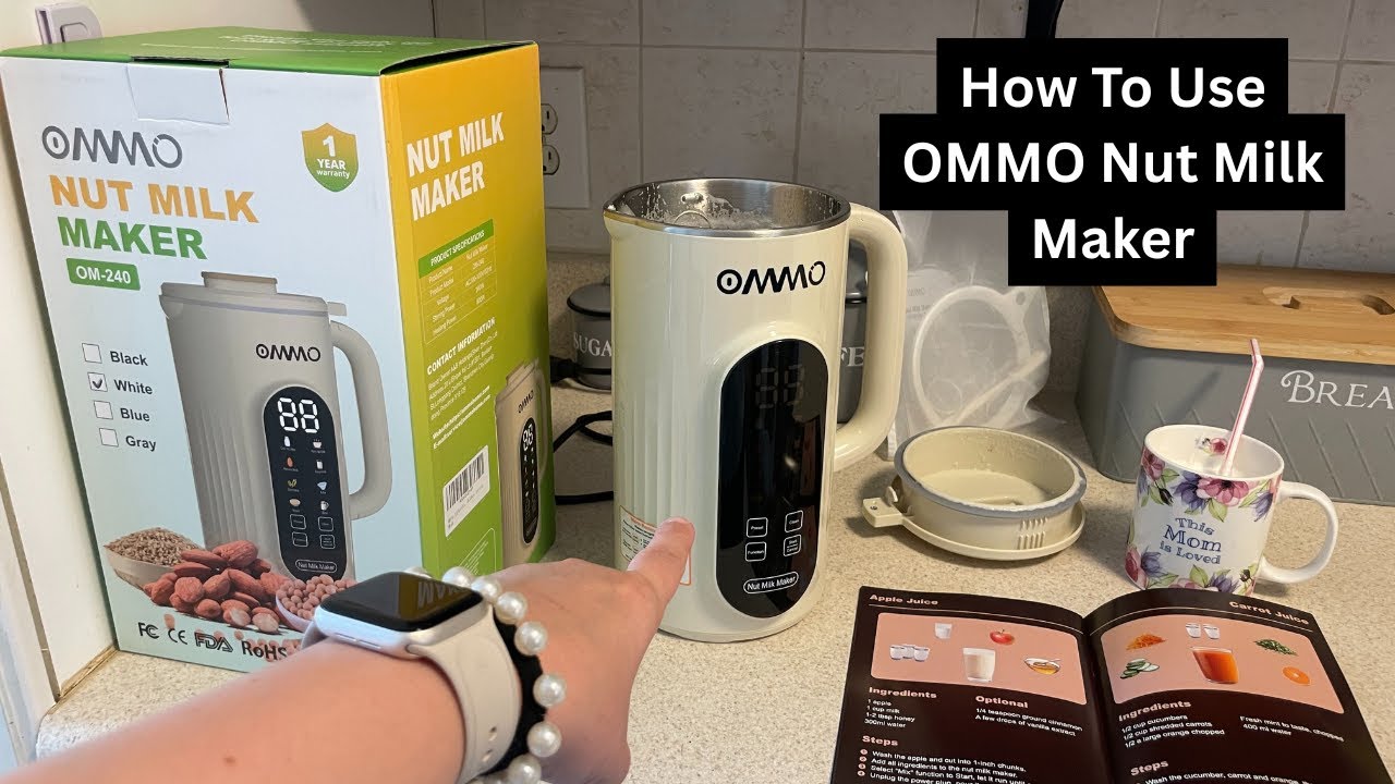 Making Fresh Apple Juice with OMMO 10-in-1 Nut Milk Maker 🍏 | Recipe Book Process & Taste Test