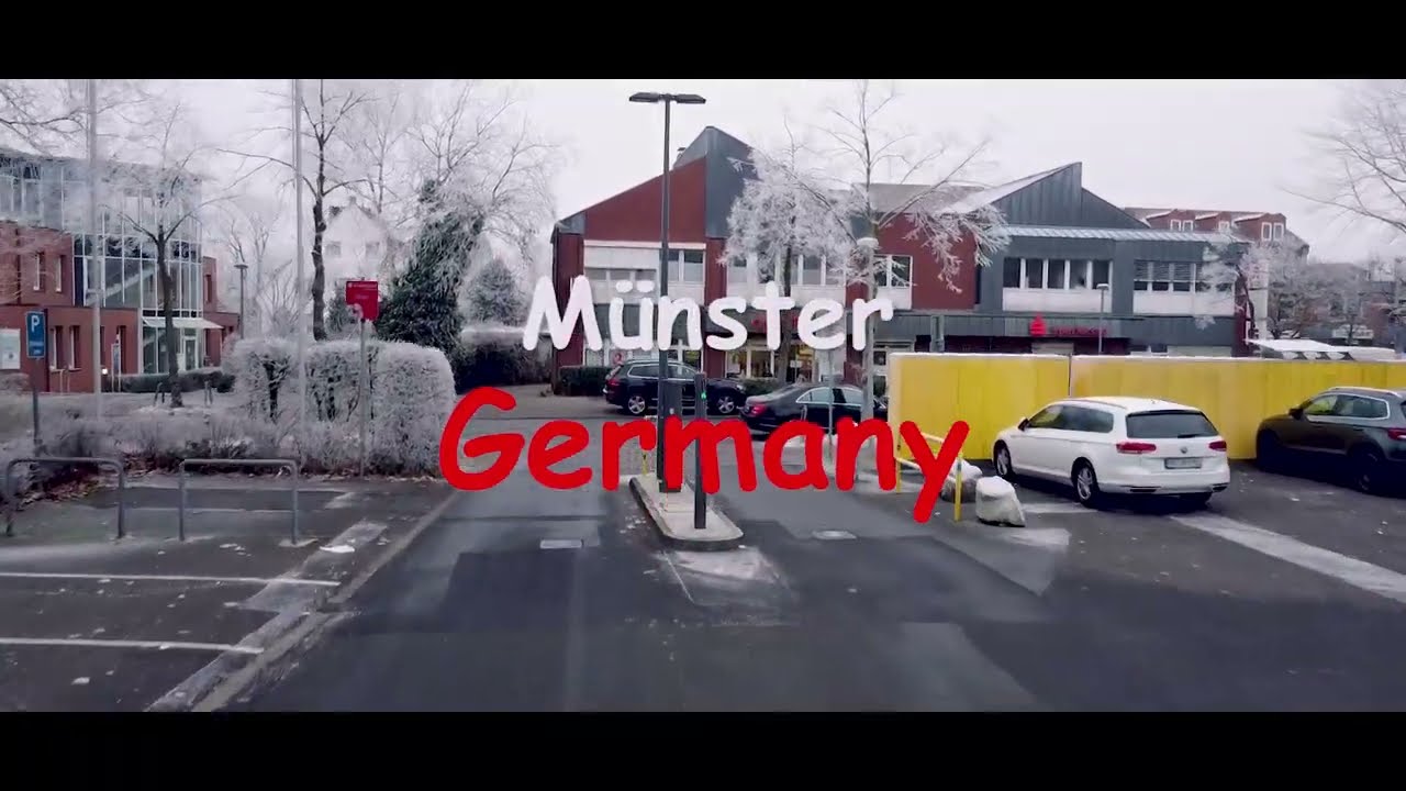 Gievenbeck M&uuml;nster / Germany Winter snow video Broll ... ,