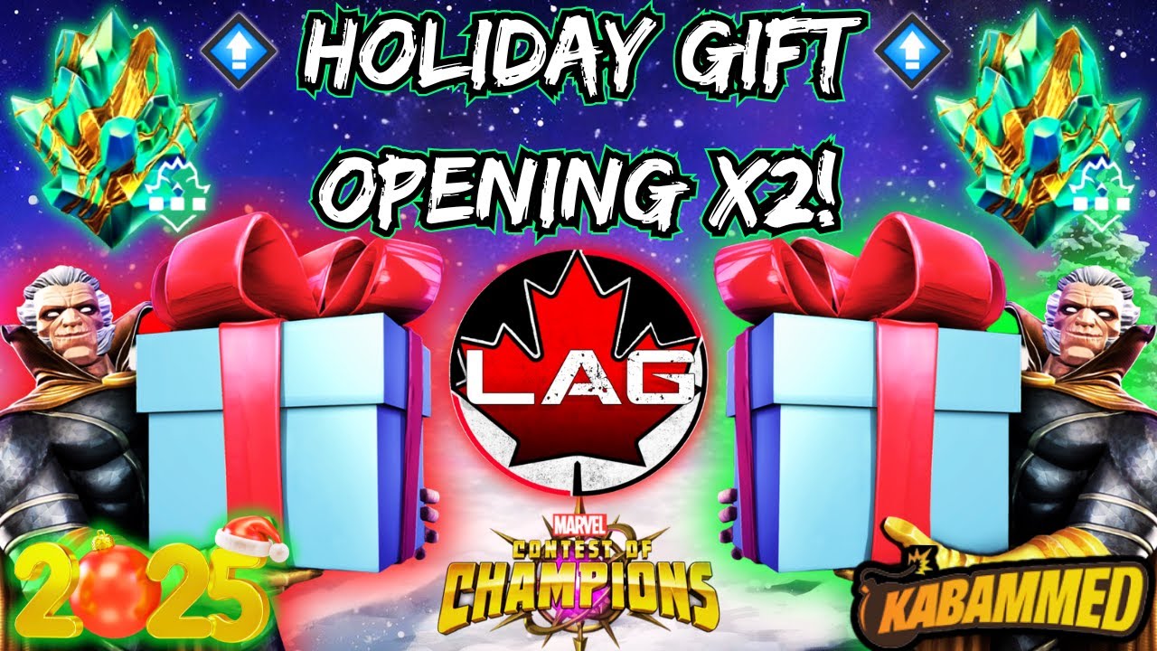 NEW Holiday Gift Live Reaction & Claiming + Crystal Opening x2! (Both Accounts) Valiant! - 2025 MCOC