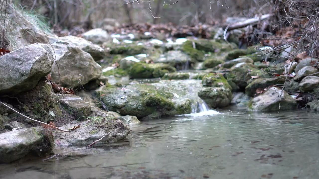 Running Stream Water Sounds & Rocks | Relaxing Nature Sounds for Sleep, Study & Stress Relief (4K)