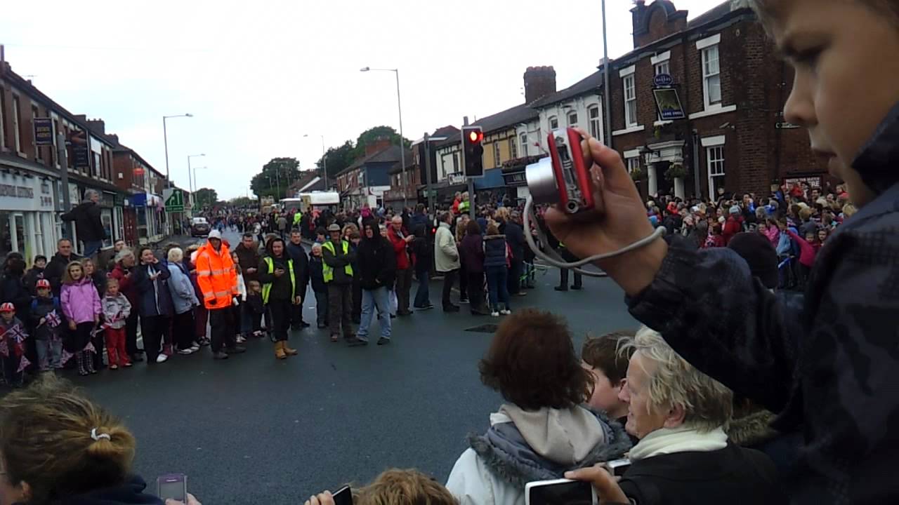 Olympic torch 2012. Lane ends, Preston.