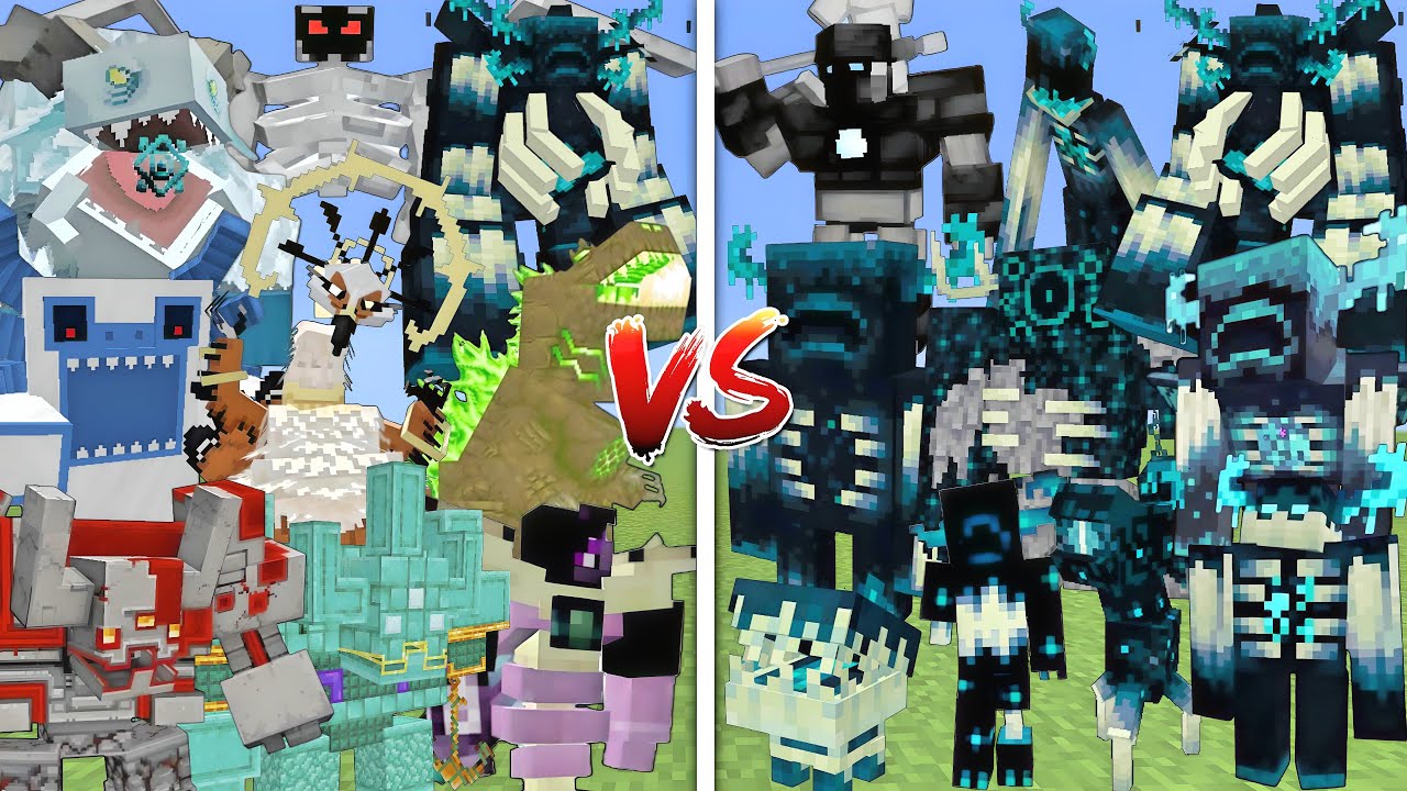 ALL BOSSES VS ALL MUTANT WARDENS ALLIANCE MOBS BATTLE IN MINECRAFT