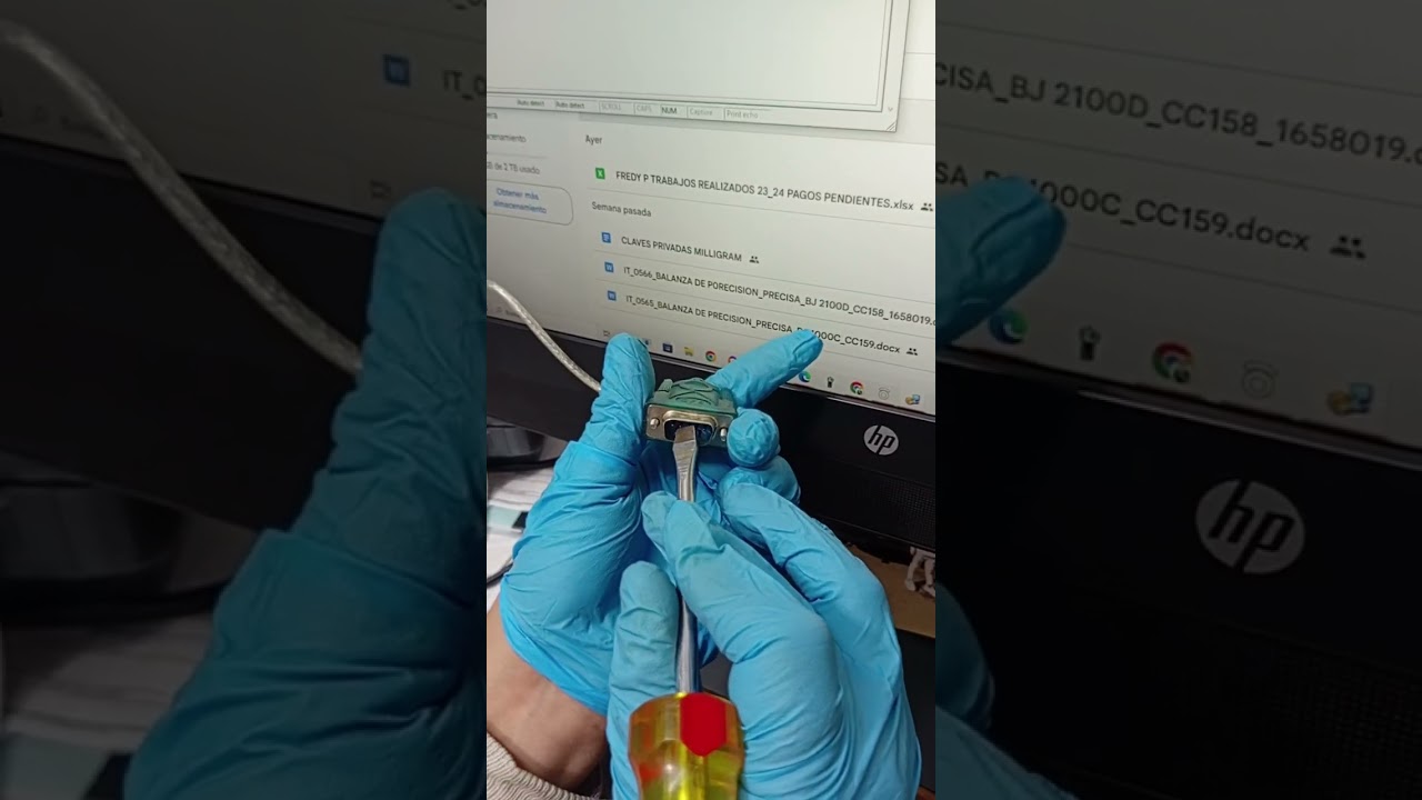 PRUEBA DE CONEXION BALANZA PRECISA BJ PARA IMPRESION CON CONECTOR RJ45 DB9 RS232