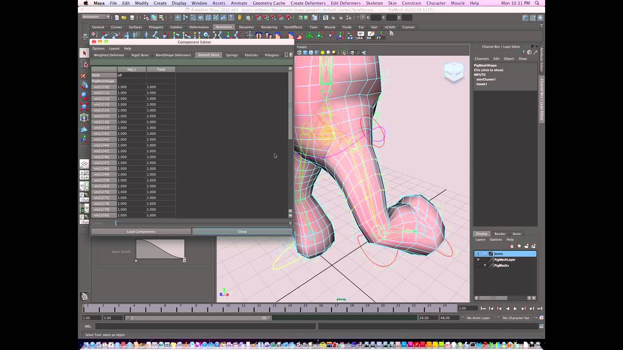 0002 Skins verts and weights