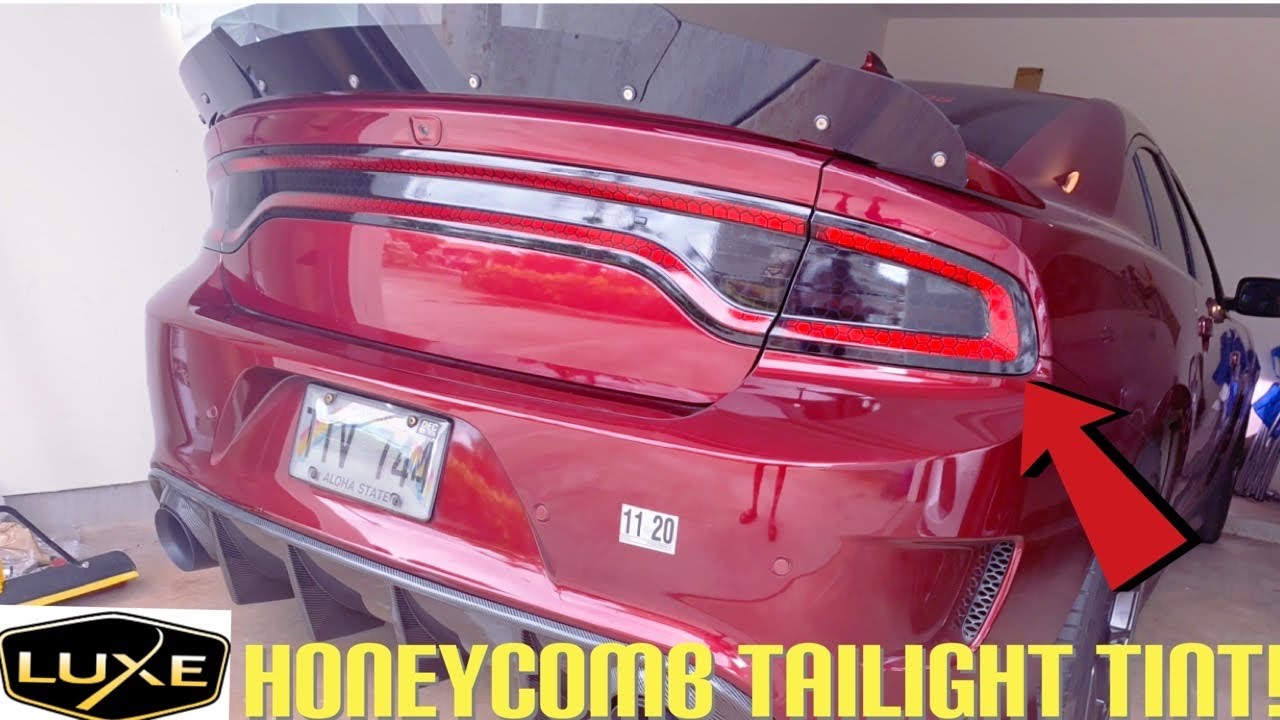 Honeycomb Luxe Tailight Tint on my 2019 Dodge Charger! GAME CHANGER!