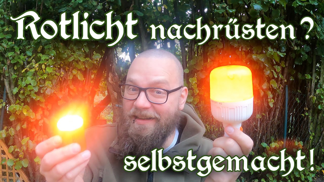 DIY Mod! Rotlicht nachrüsten an den Camp lampen. Selbstgemacht mit Glasfarbe!