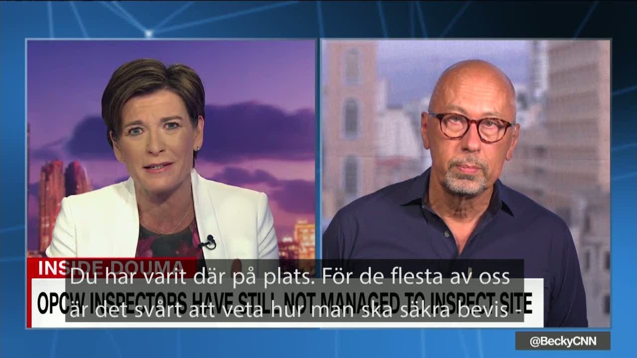 Stefan Borg på CNN: Kände mig inte otrygg i Douma - Nyheterna (TV4)