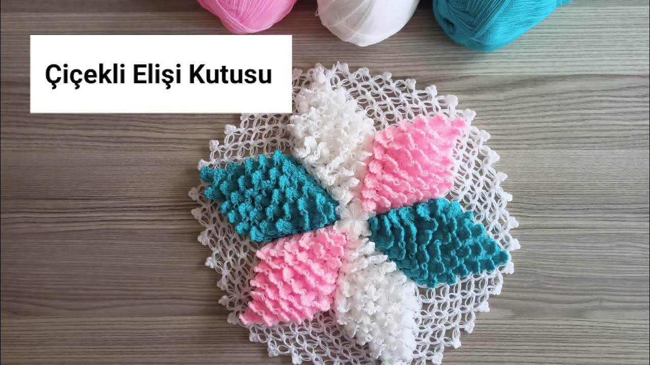 Üç Boyutlu Yıldız Lif Modeli - Çiçekli Elişi Kutusu