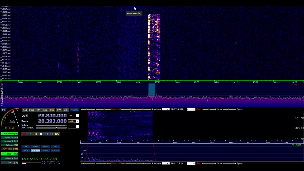 SWL QSO on 10 Meter Band 28933MHz  2025 12 31 110925