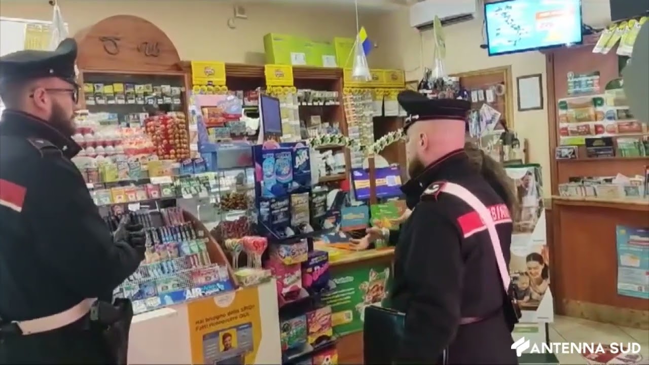 24 GENNAIO 2024 - CERIGNOLA    RAPINA IN TABACCHERIA ALLA PRESENZA DI UNA BAMBINA CACCIA AL LADRO