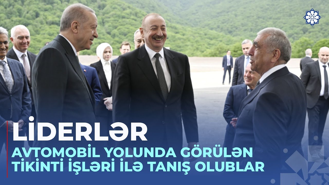 Prezidentlər Kəlbəcər-Laçın avtomobil yolunda görülən tikinti işləri ilə tanış olublar