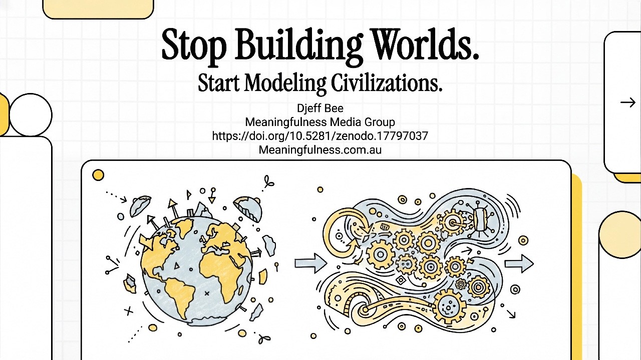 Stop Building Worlds. Start Modeling Civilizations.