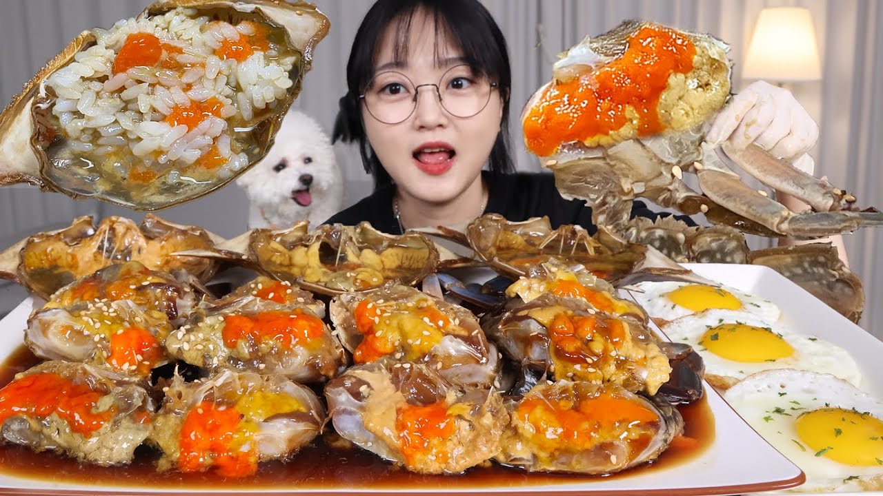 Домашний краб в соевом соусе🦀Mukbang ASMR