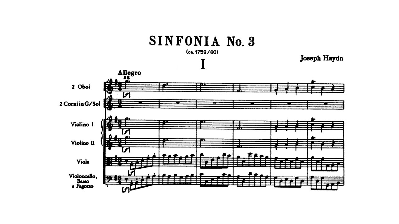 Haydn: Symphony No. 3 in G major (with Score)