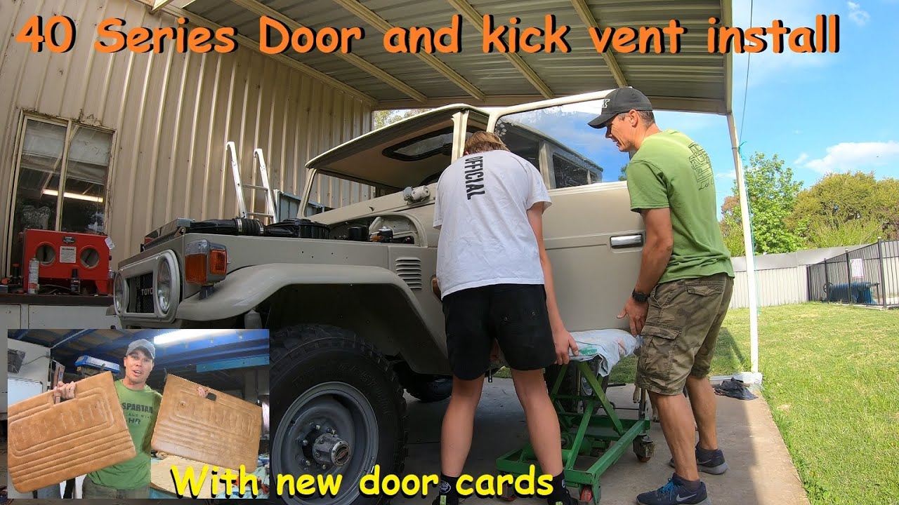 EP77 - Door install, With new weather strip and cards, kick vents and speaker mounts. FJ40 / PART 2