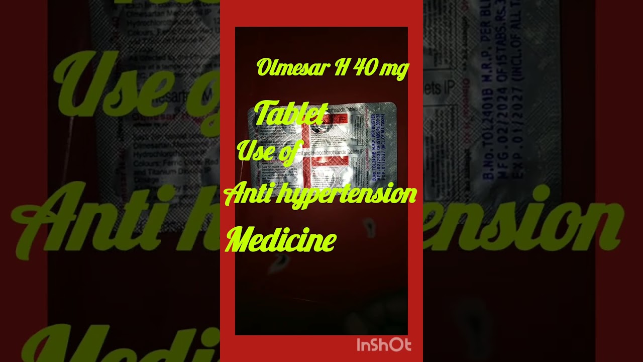 OLMESAR H 40 #USE OF #ANTI HYPERTENSION #medicine.