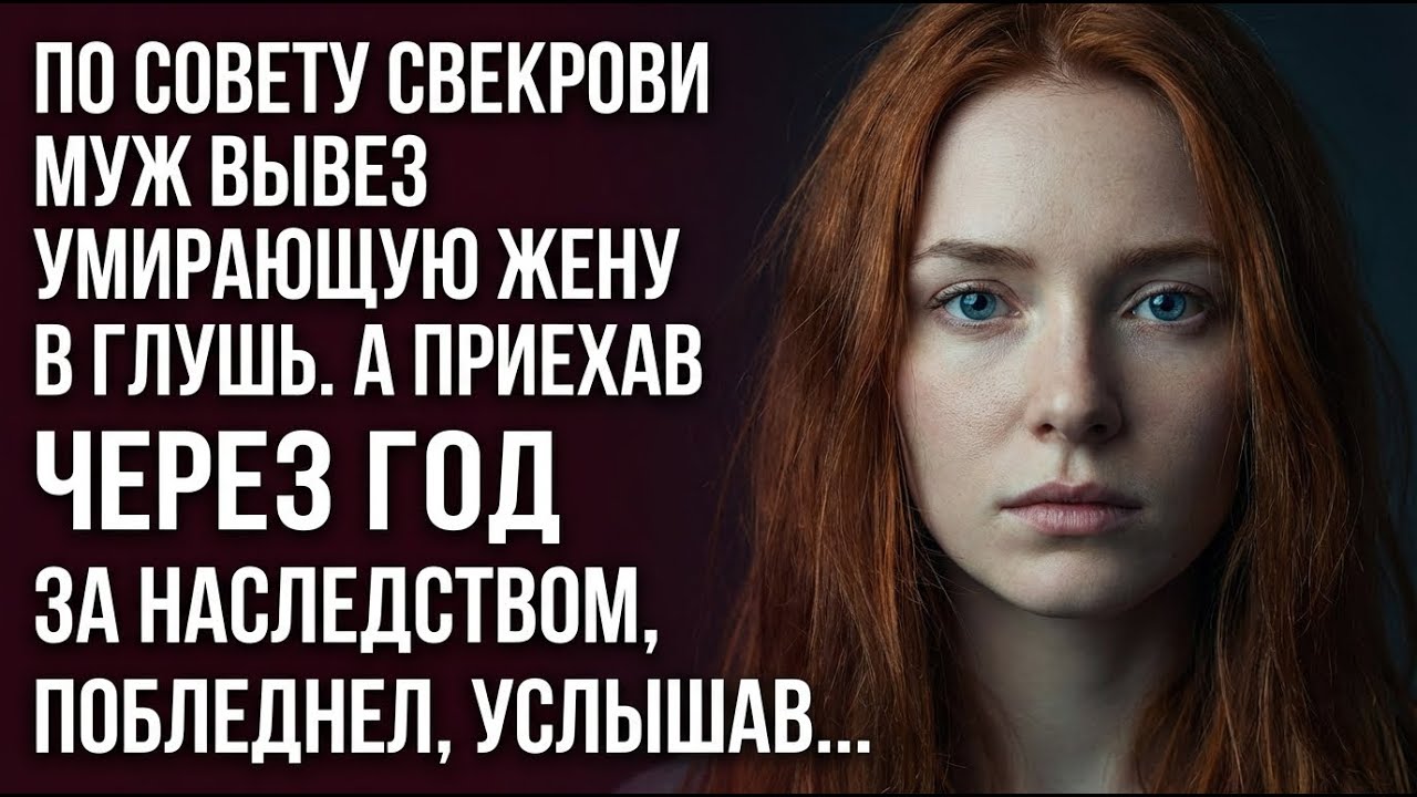 Муж по совету свекрови вывез умирающую жену в глушь…А через год приехал за наследством — и ПОБЛЕДНЕЛ
