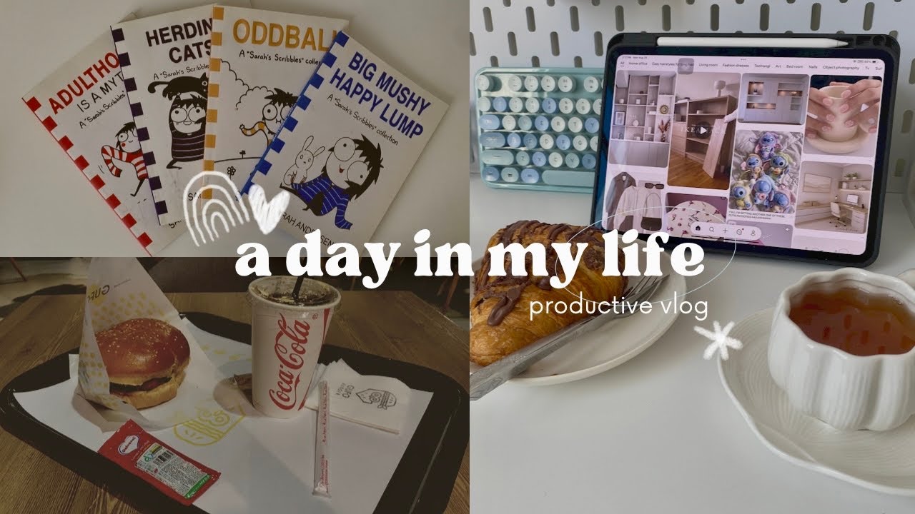 ✨ Daily Vlog: Birthday Nails, Cozy Café Lunch & Relaxing Evening 🌸💅📚