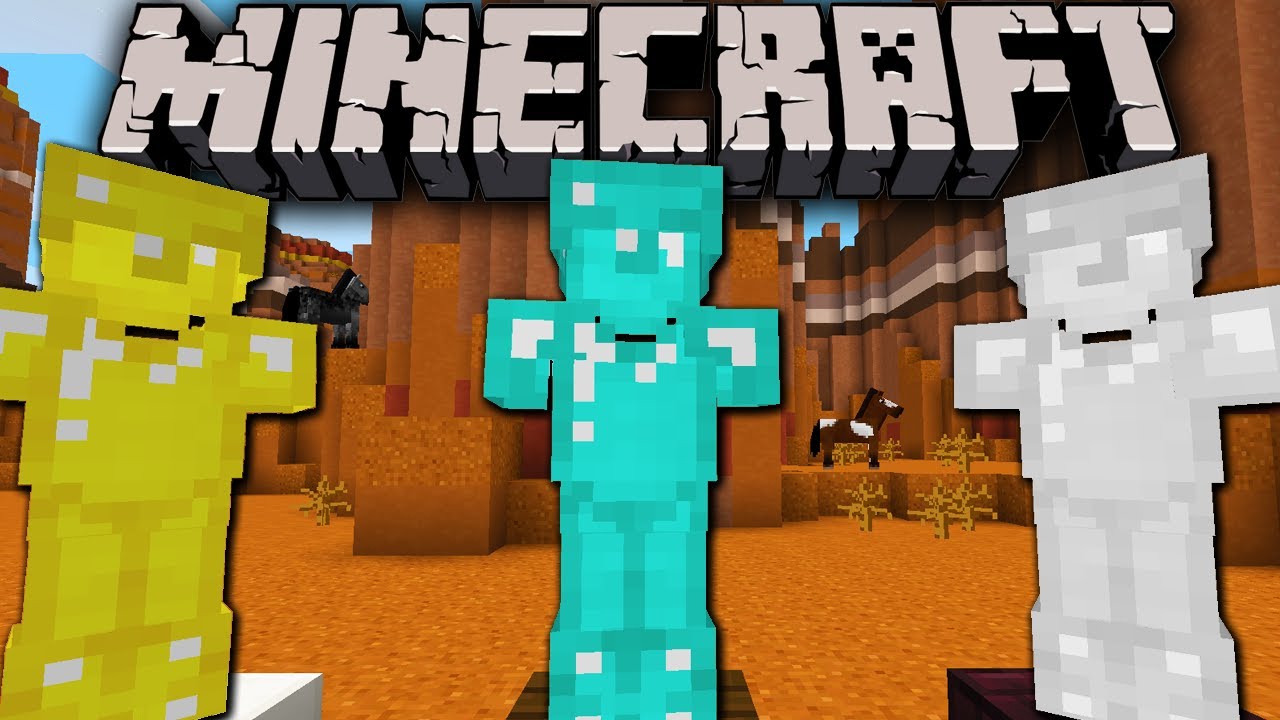 Minecraft 1.7: Armor Suit Display Trick! Haunted House Guards - Vanilla Command