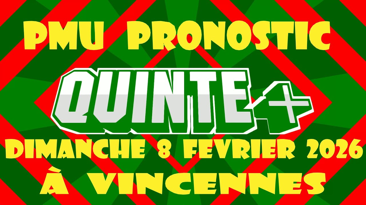 🔥 PRONOSTIC PMU QUINTE DU JOUR DIMANCHE 8 FEVRIER 2026: PRIX DE FRANCE EQWIN - AMERIQUE RACES