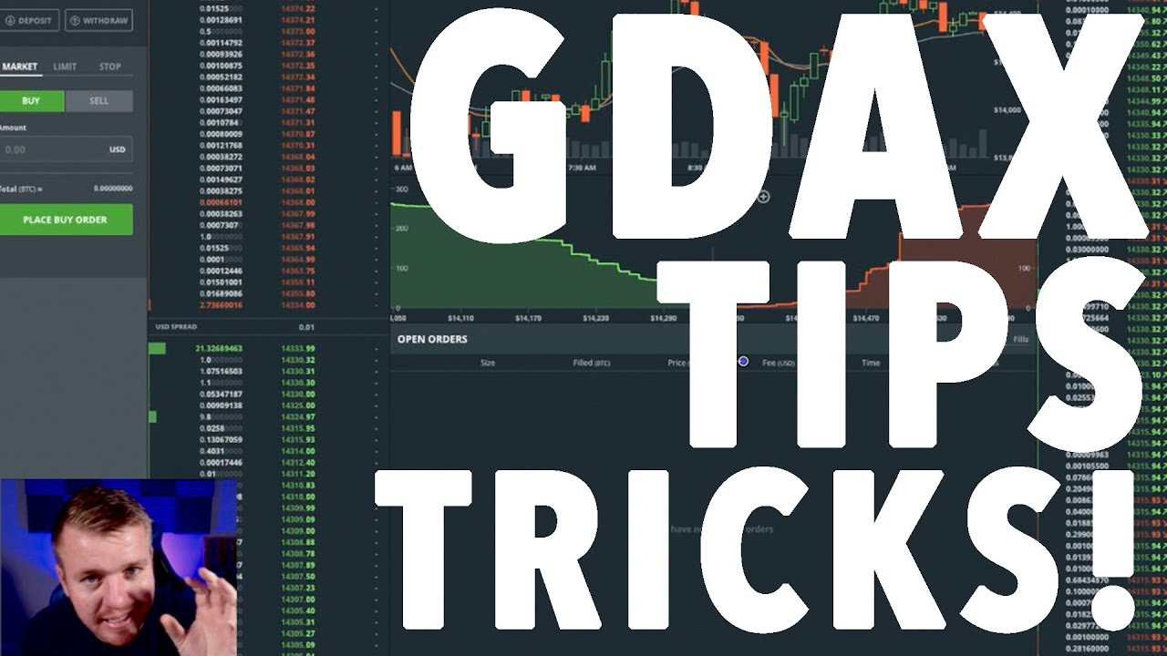 GDAX/COINBASE TIPS!