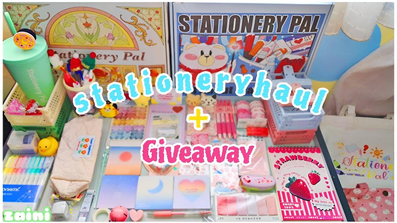 Huge Stationery Haul ft. Stationery pal🙃💞✨مشترياتي للمكتب و للدراسة 🤏🏻💗🌸 فتح صندوقين من القرطاسية 📦✨