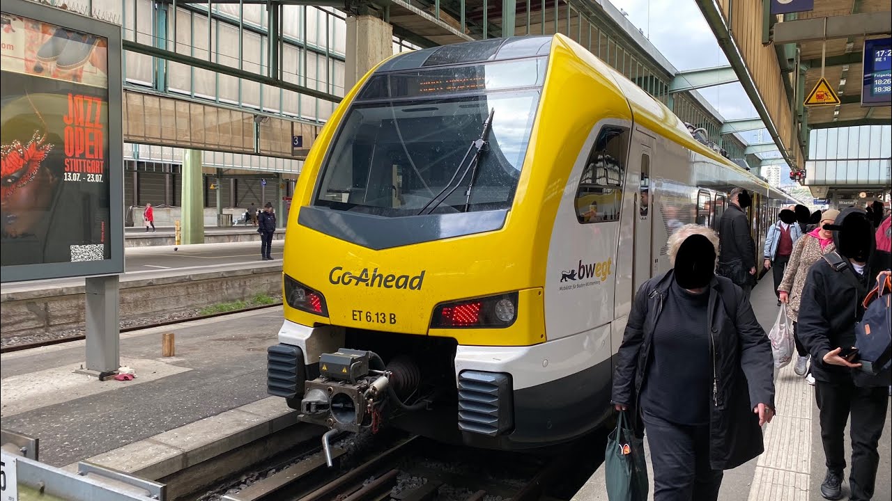Vollgasmitfahrt mit 160 km/h und fettem Sound im GABW Flirt 3 als IRE1 von Karlsruhe nach Stuttgart