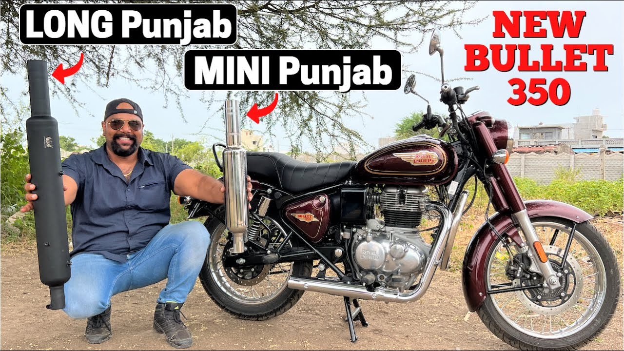 New Bullet 350 MINI Punjab & LONG Punjab Silencer Sound 🔥