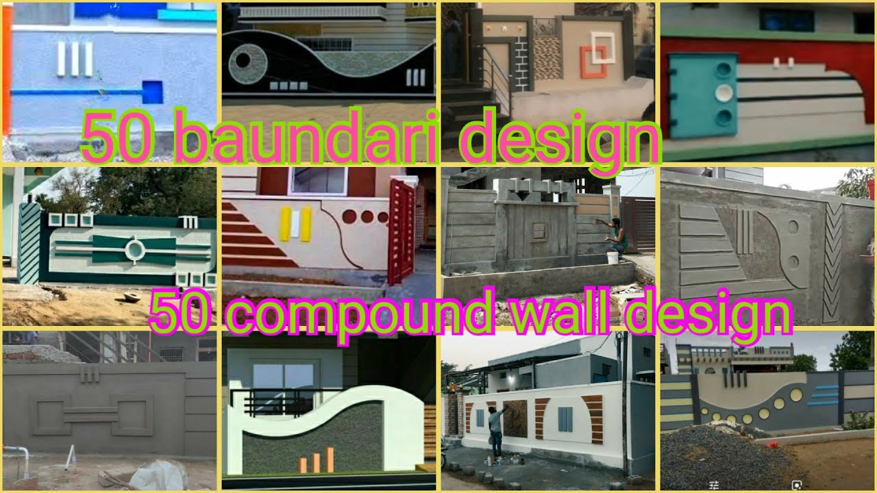 top new model compound wall  and boundry wall design beautiful boundary wall design