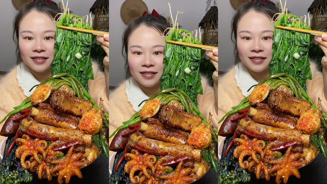 👩‍🍳🔥 Yummy Homemade Dishes – Hot and Ready! Enjoy Meat, Fish & Fresh Boiled Greens!🥩 🌶️