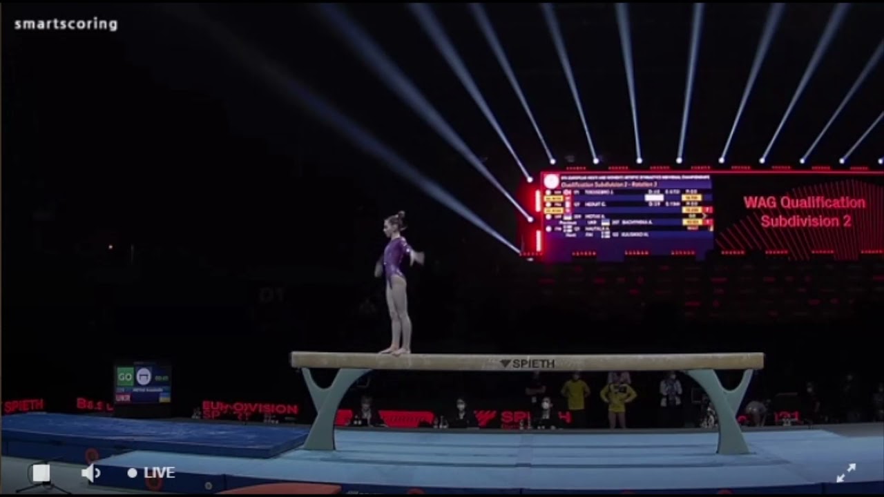 Anastasiia MOTAK (UKR), Balance Beam, Qualification, 2021 Artistic Gymnastics European Championships