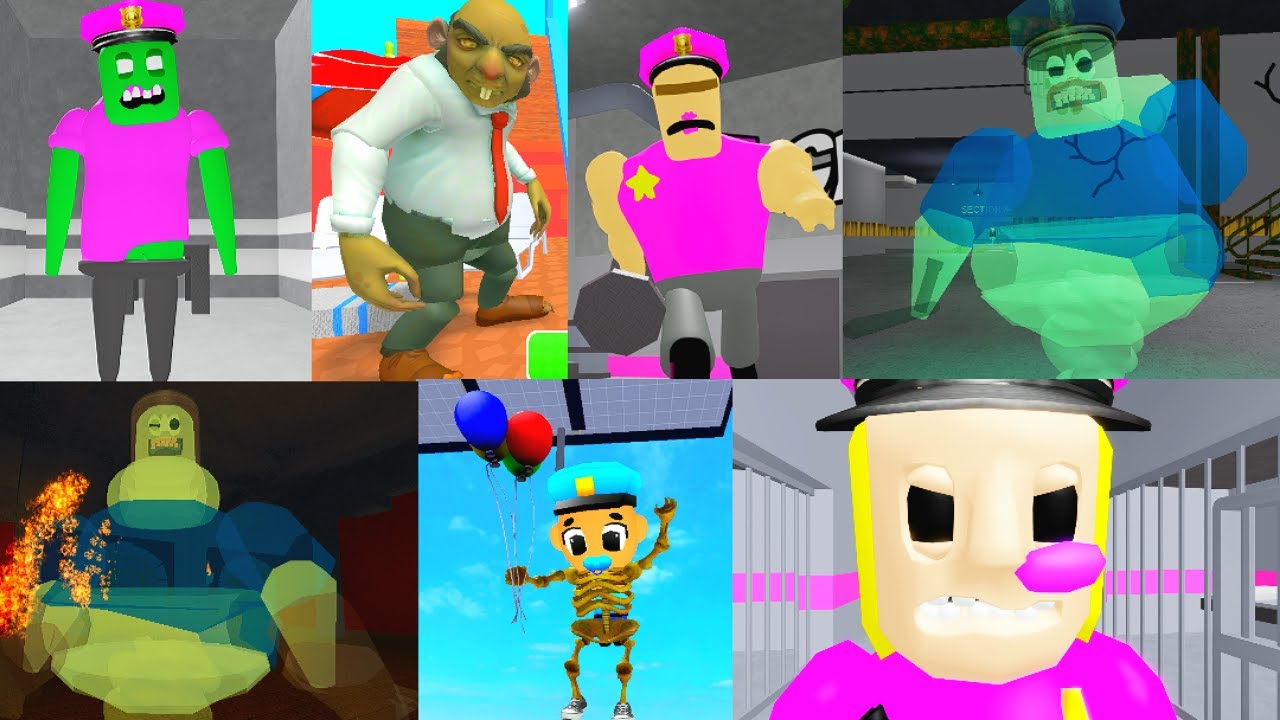 Roblox 3 SPEEDRUN Escape Obby, GHOST BARRY'S PRISON, MR BRAINS WATERPARK, POLICE GIRL PRISON